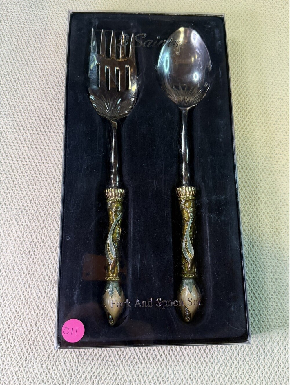 Vintage 2.Saints Spoon And Fork
